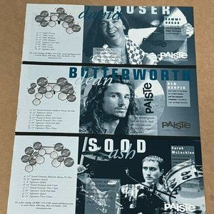 David Lauser / Dean Butterworth / Ash Sood - Paiste - 1999 Vintage Print Ad